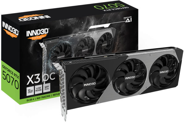 INNO3D GeForce RTX 5070 X3 OC 12GB GDDR7 DLSS4 N50703-12D7X-195064L