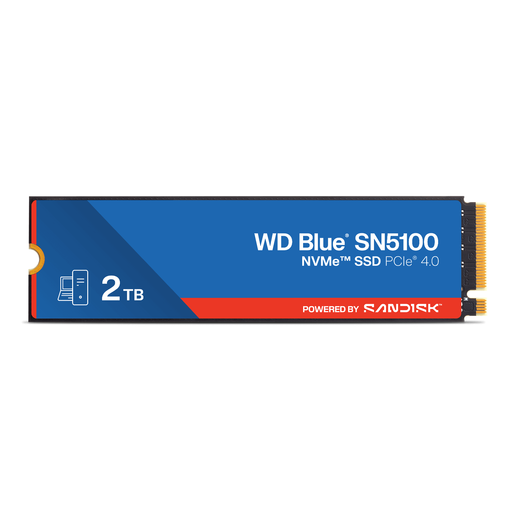 Sandisk 2TB M.2 PCIe Gen4 NVMe Blue SN5100 WDS200T5B0E-00CPE0 - Image 1
