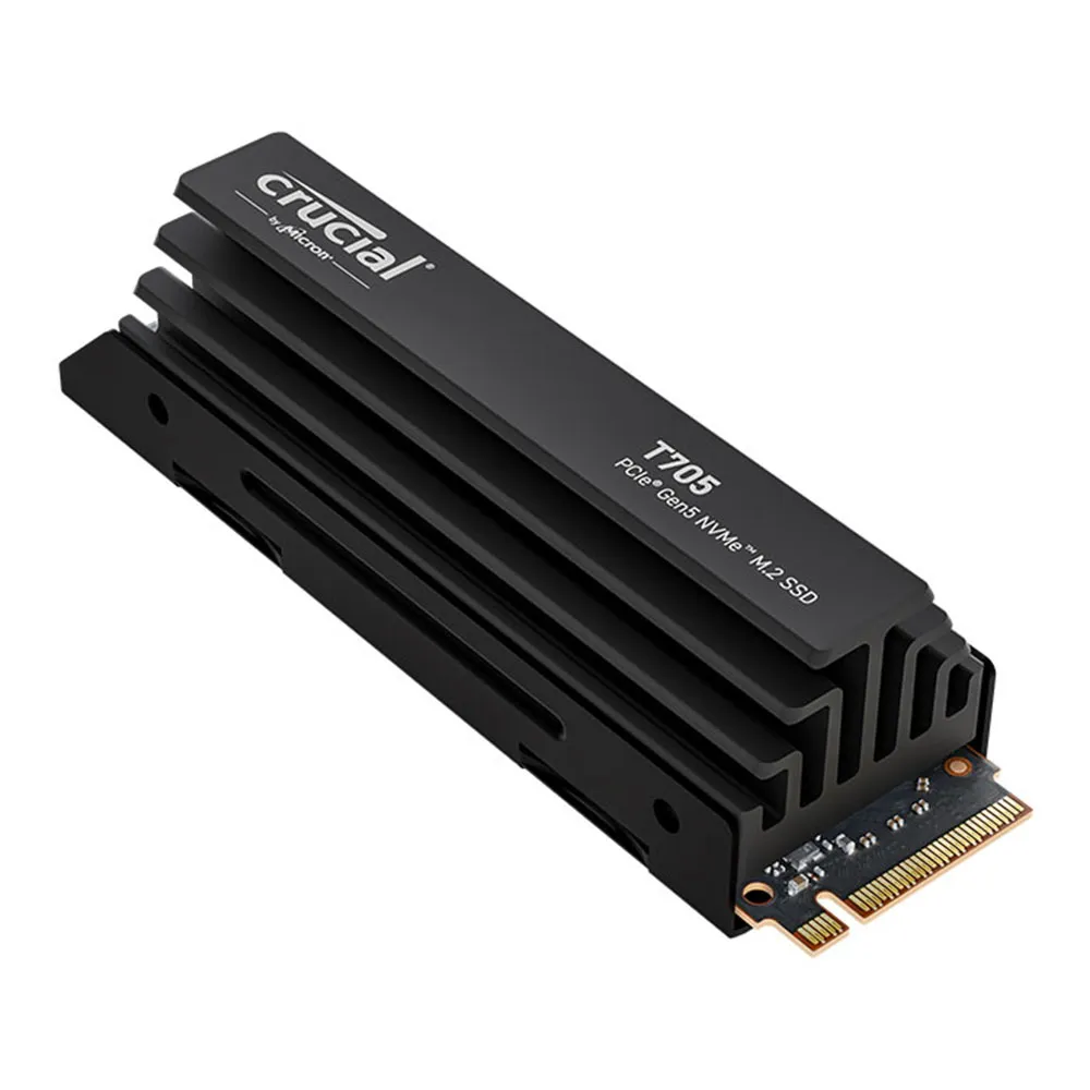 Crucial 1TB M.2 PCIe Gen5 NVMe T705 Heatsink CT1000T705SSD5 - Image 1